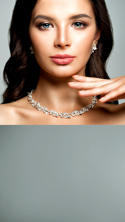 Woman wearing designer jewelry