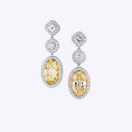 Diamond and Topaz Earrings